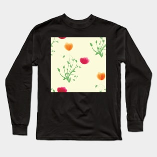 seamless floral pattern Long Sleeve T-Shirt